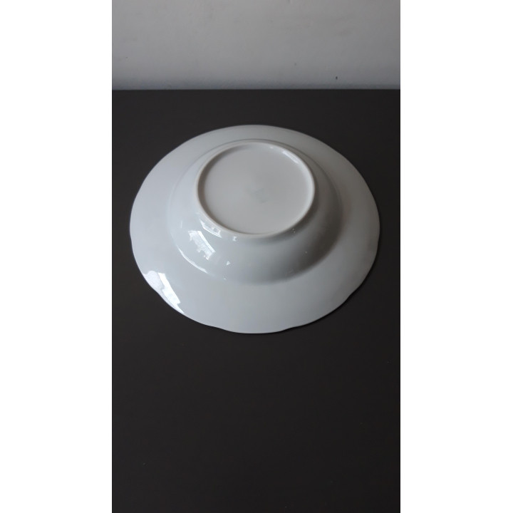 Diep bord wit met reliëfrand