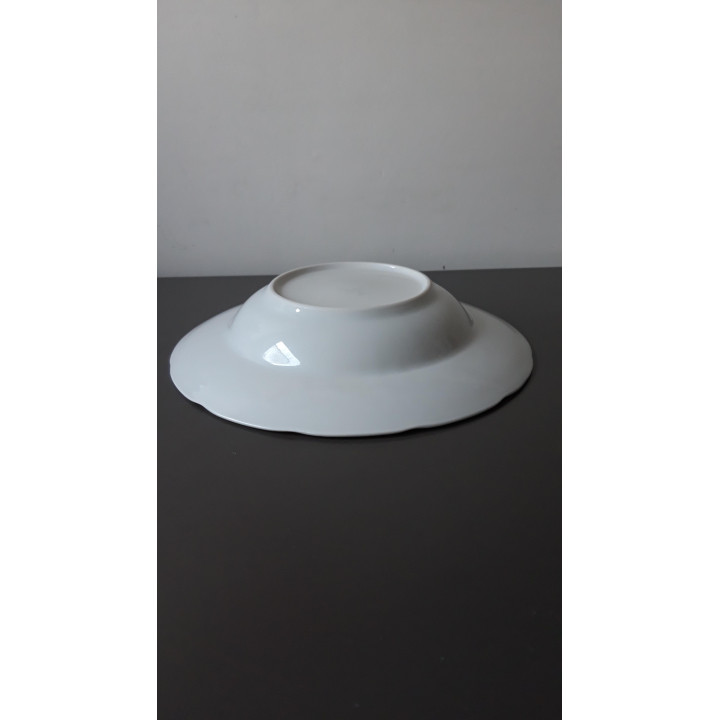 Diep bord wit met reliëfrand