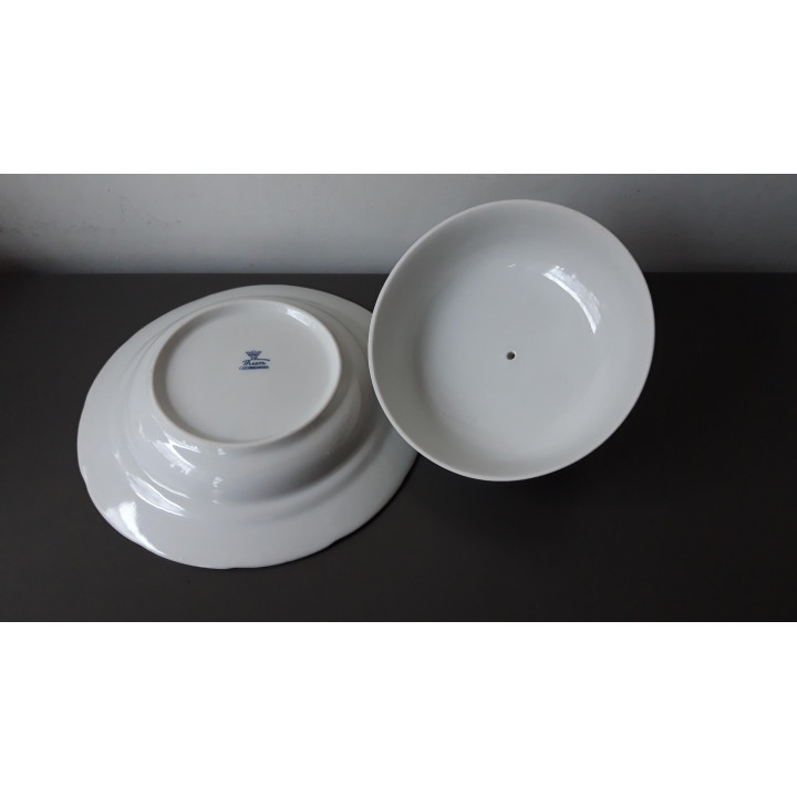 Wit porseleinen botervloot met deksel Thun Tsjechoslowakije