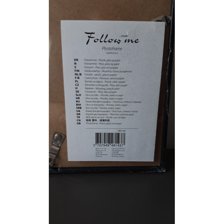 Fotolijst zwart 24 x 30 cm (nieuw in verpakking)