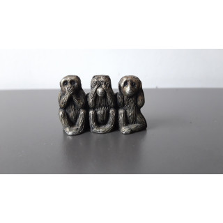 Klein beeldje drie wijze apen horen zien zwijgen