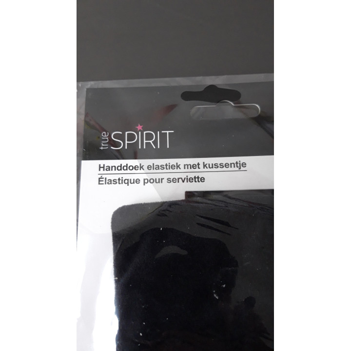 True Spirit handdoek elastiek met kussentje (nieuw)