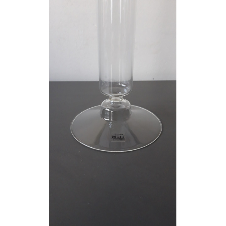 Glazen olielamp op voet Boucadim