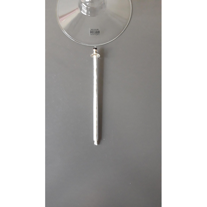 Glazen olielamp op voet Boucadim