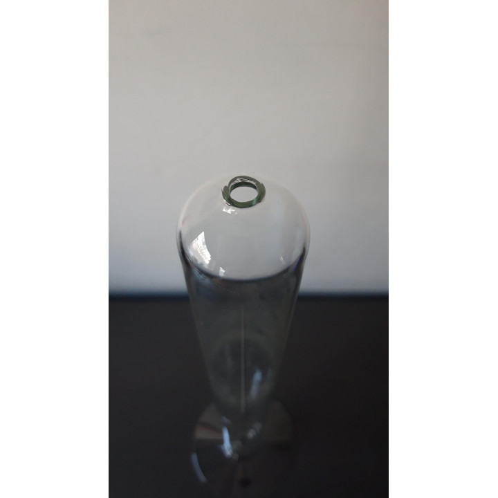 Glazen olielamp op voet Boucadim