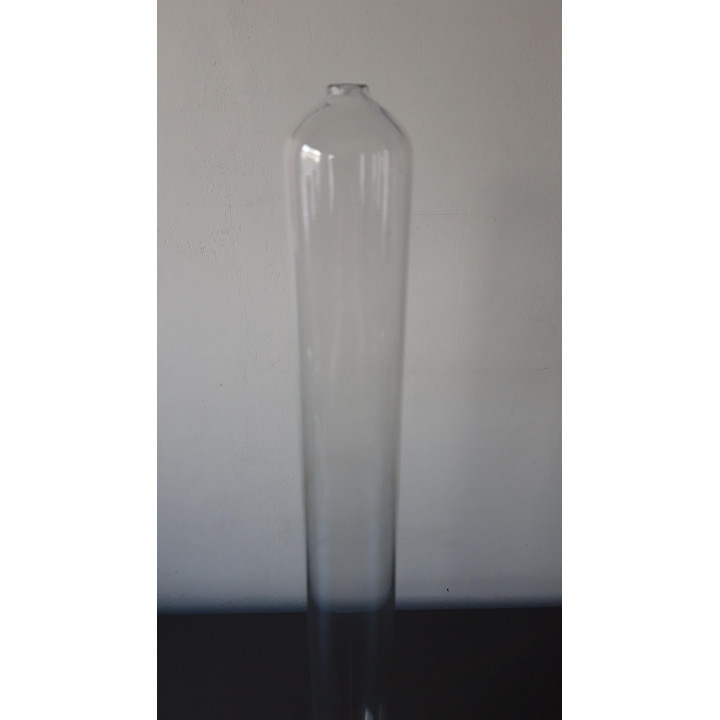 Glazen olielamp op voet Boucadim