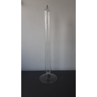 Glazen olielamp op voet Boucadim