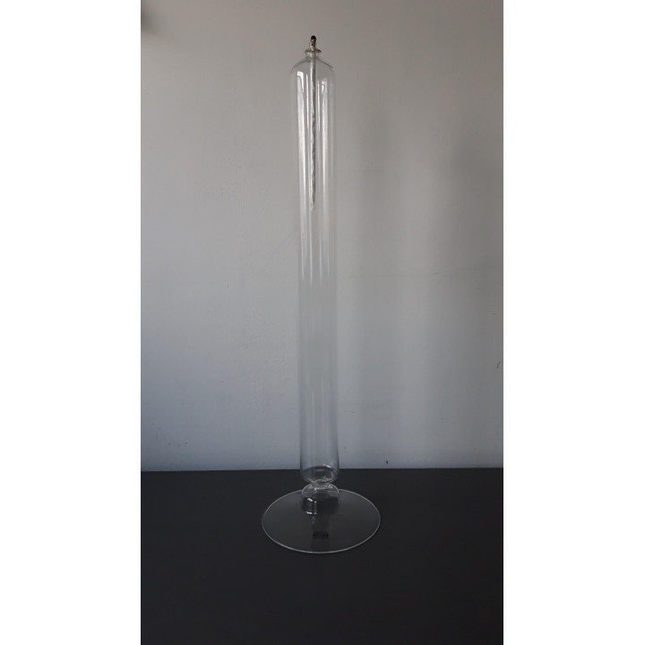 Glazen olielamp op voet Boucadim