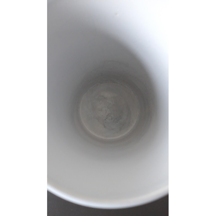 Geruite koffiemok stoneware rood grijs wit