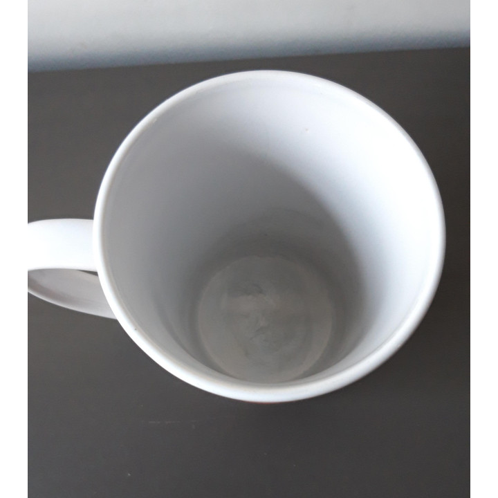 Geruite koffiemok stoneware rood grijs wit