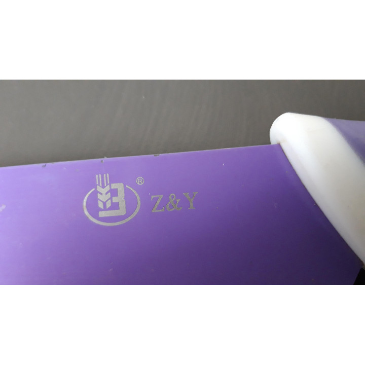Paars keukenmes Z&Y met beschermhoes
