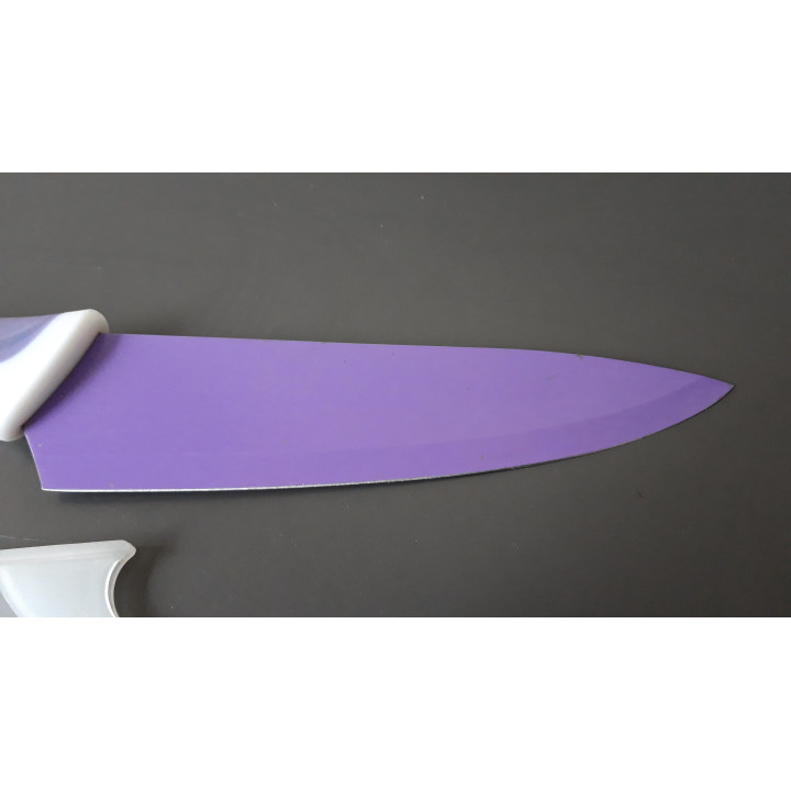 Paars keukenmes Z&Y met beschermhoes