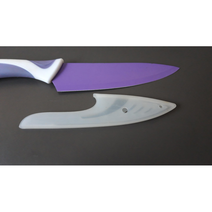 Paars keukenmes Z&Y met beschermhoes
