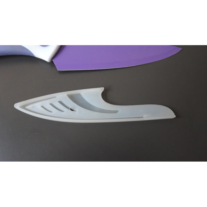 Paars keukenmes Z&Y met beschermhoes