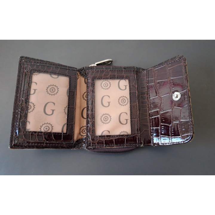 Gamaya Damesportemonnee Bruin Beige | Rits & Druksluiting