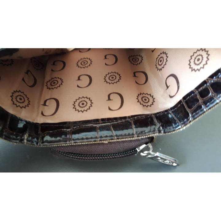 Gamaya damesportemonnee met rits en druksluiting bruin beige