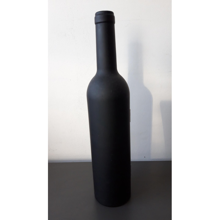 Wijnfles wijnaccessoires set zwart