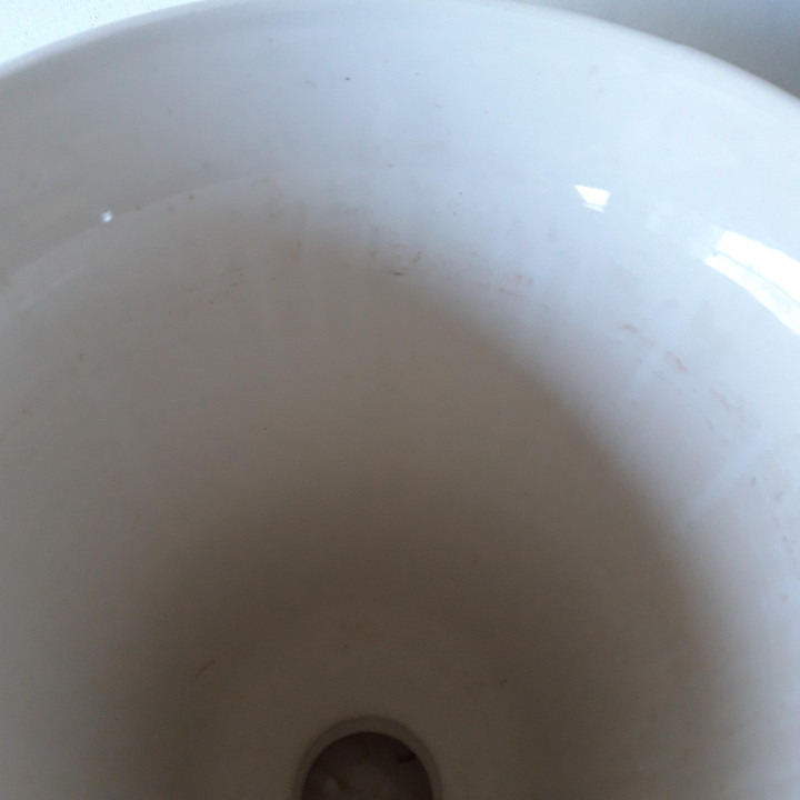 Grote crème keramieken vaas