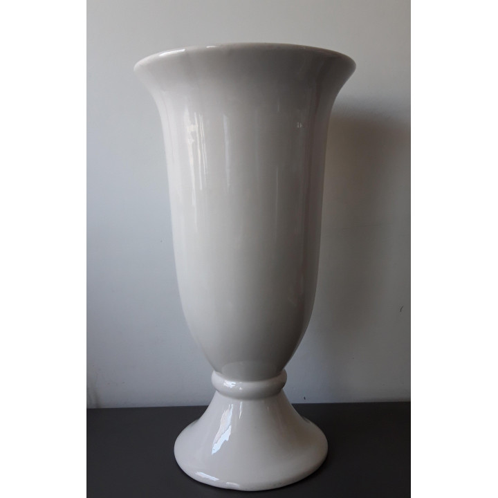 Grote crème keramieken vaas