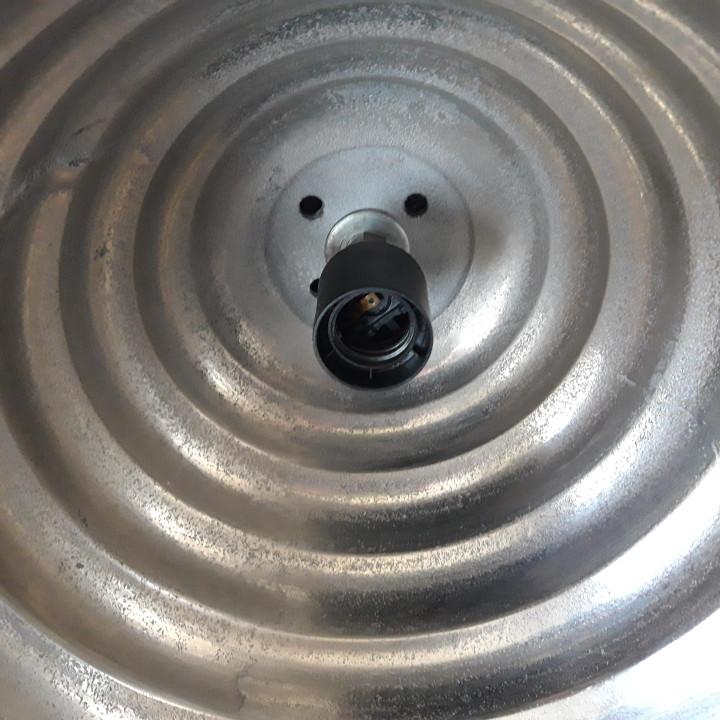 Industriële metalen hanglamp met ketting