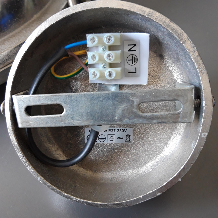 Industriële Metalen Hanglamp met Ketting | Zilverkleurig