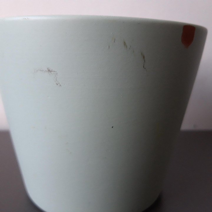 Lichtgroene keramieken bloempot