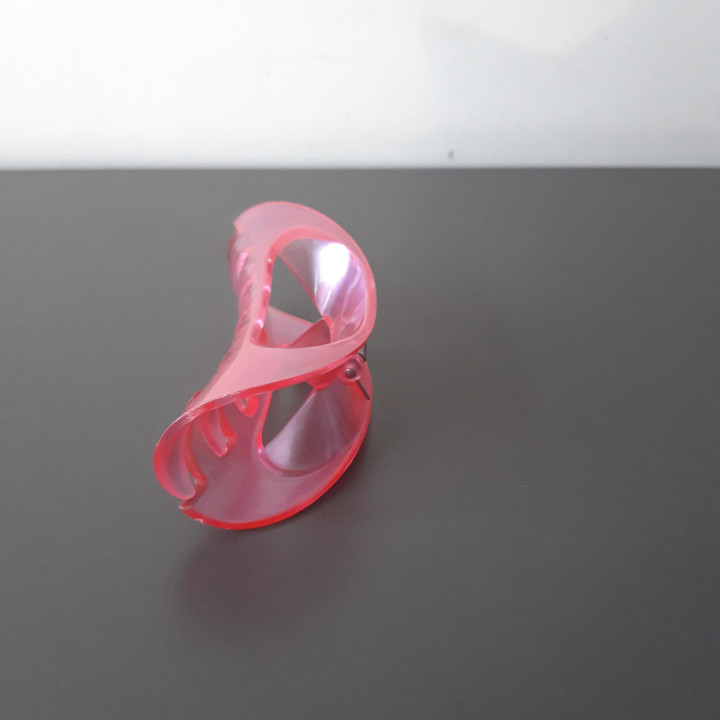 Grote roze haarklem transparant