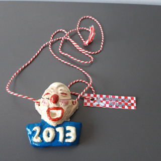 Carnaval hanger 2013 B.C. de Sloffe clown carnavalsmedaille