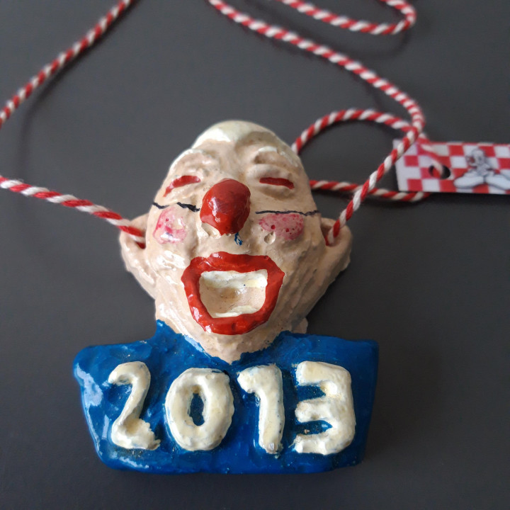 Carnaval hanger 2013 B.C. de Sloffe clown carnavalsmedaille