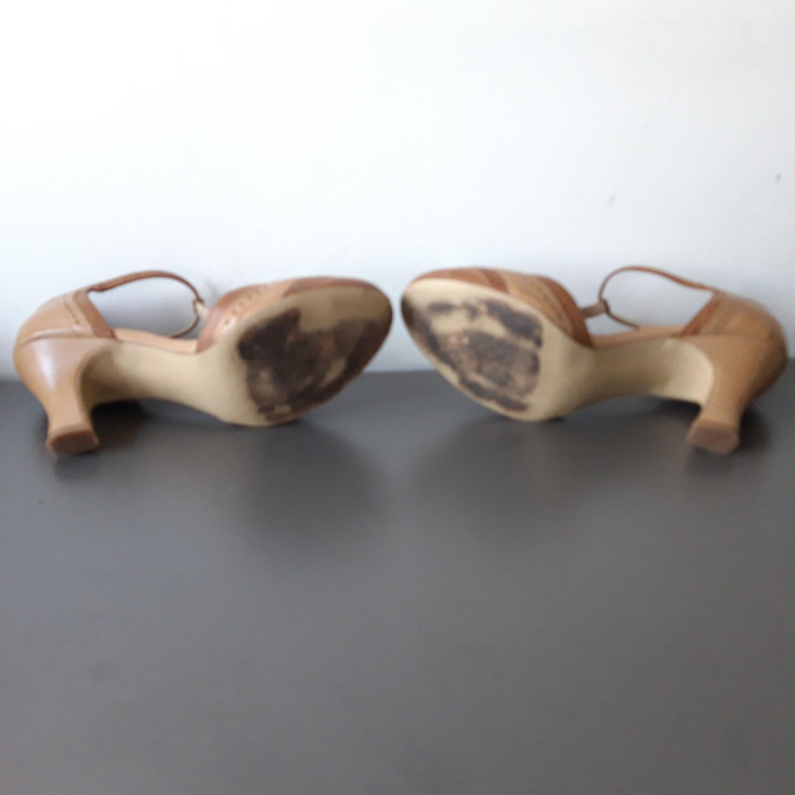 Bruine T-strap pumps met hak maat 41