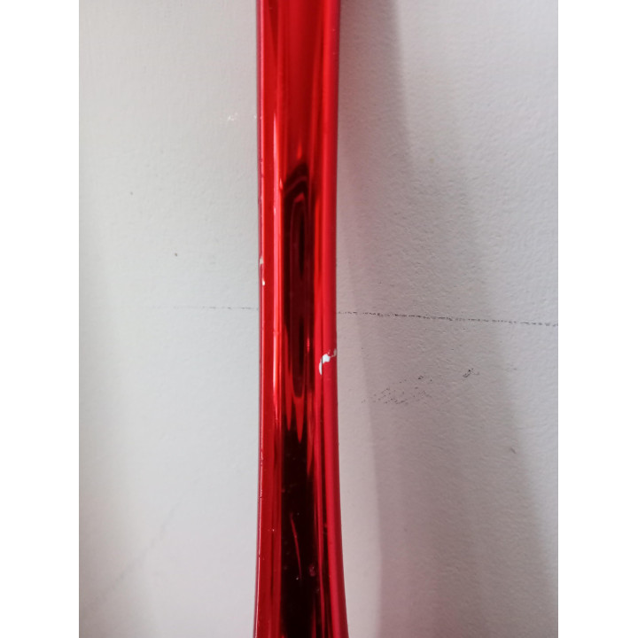 Grote rode glazen kerstboom piek 40 cm