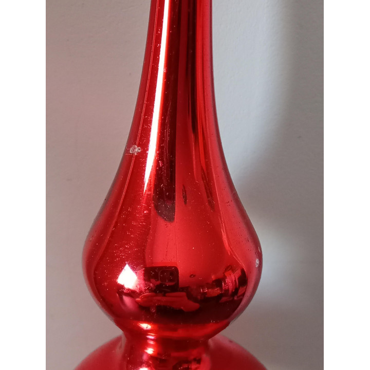 Grote rode glazen kerstboom piek 40 cm