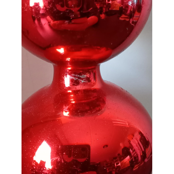 Grote rode glazen kerstboom piek 40 cm