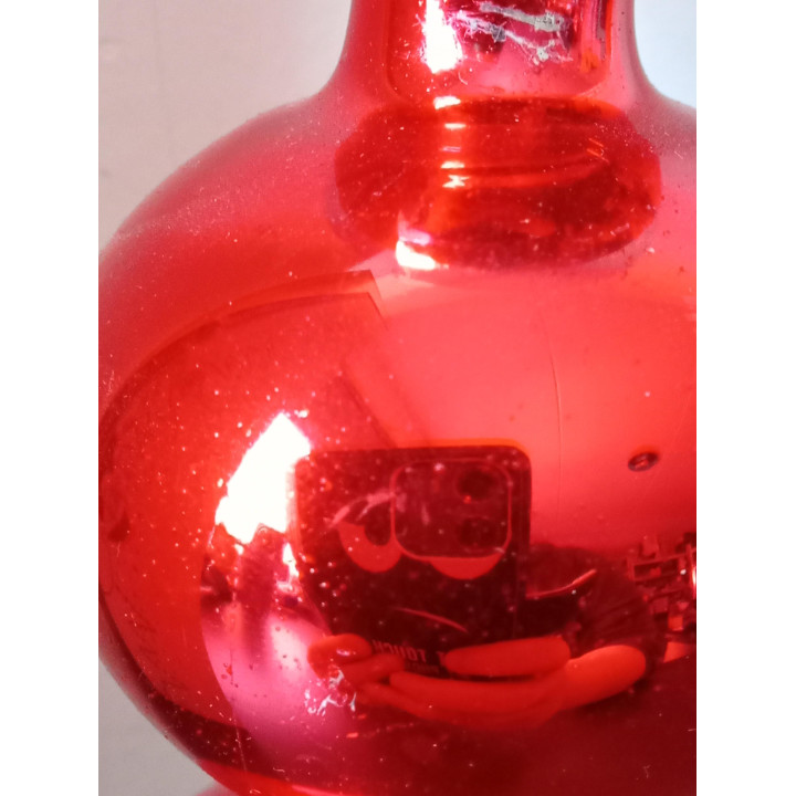 Grote rode glazen kerstboom piek 40 cm