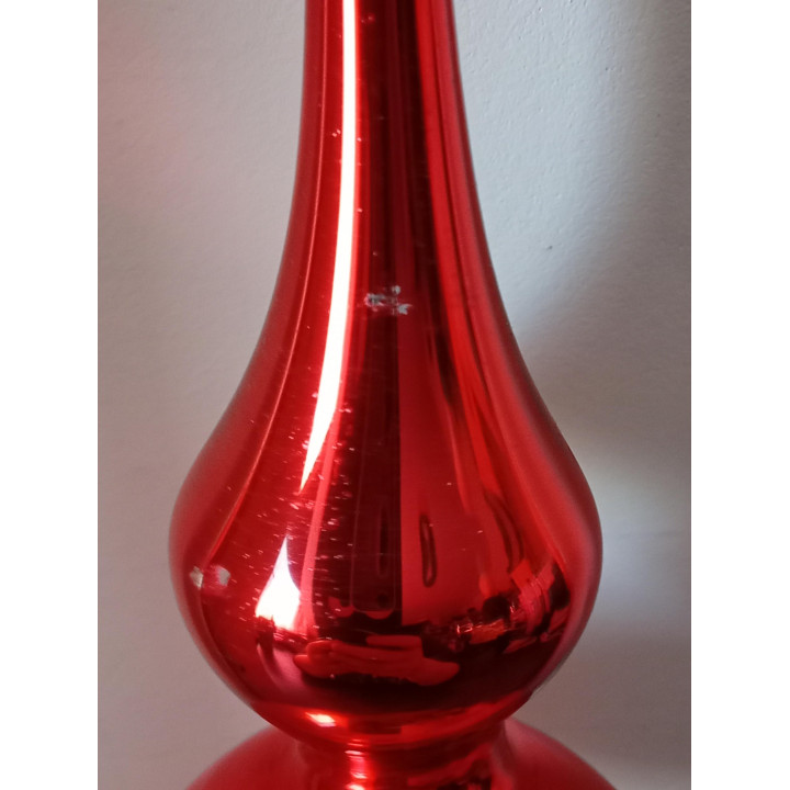 Grote rode glazen kerstboom piek 40 cm