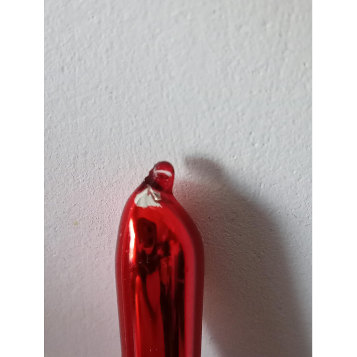 Grote rode glazen kerstboom piek 40 cm