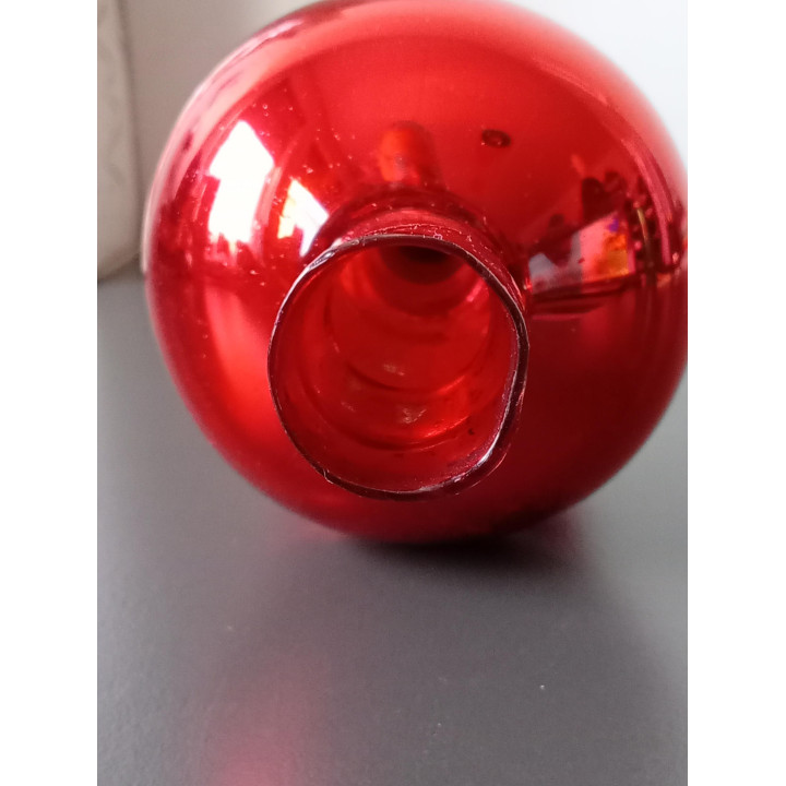 Grote rode glazen kerstboom piek 40 cm