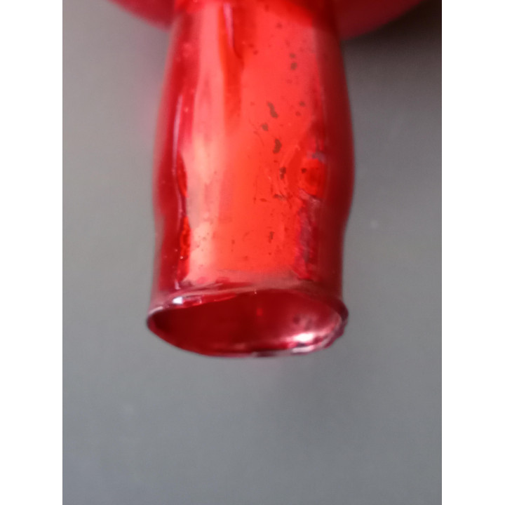 Grote rode glazen kerstboom piek 40 cm