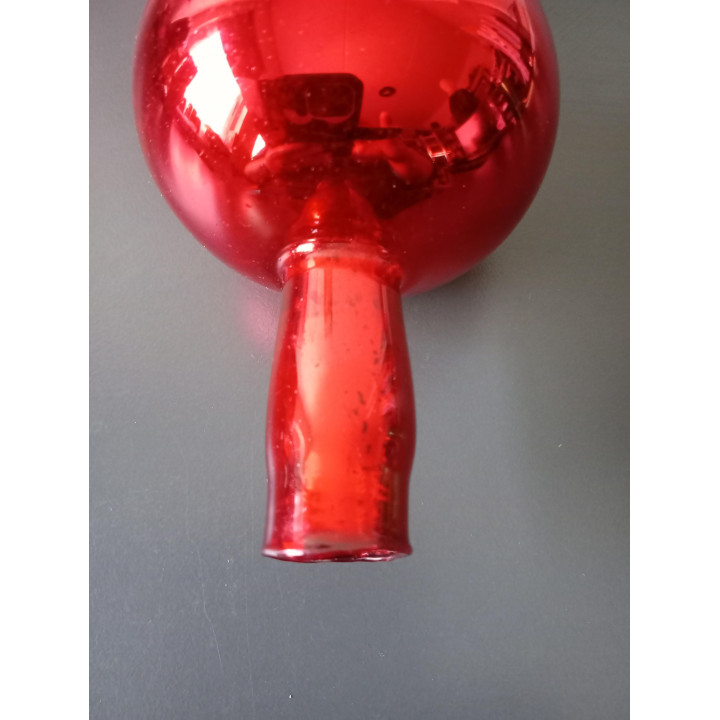 Grote rode glazen kerstboom piek 40 cm