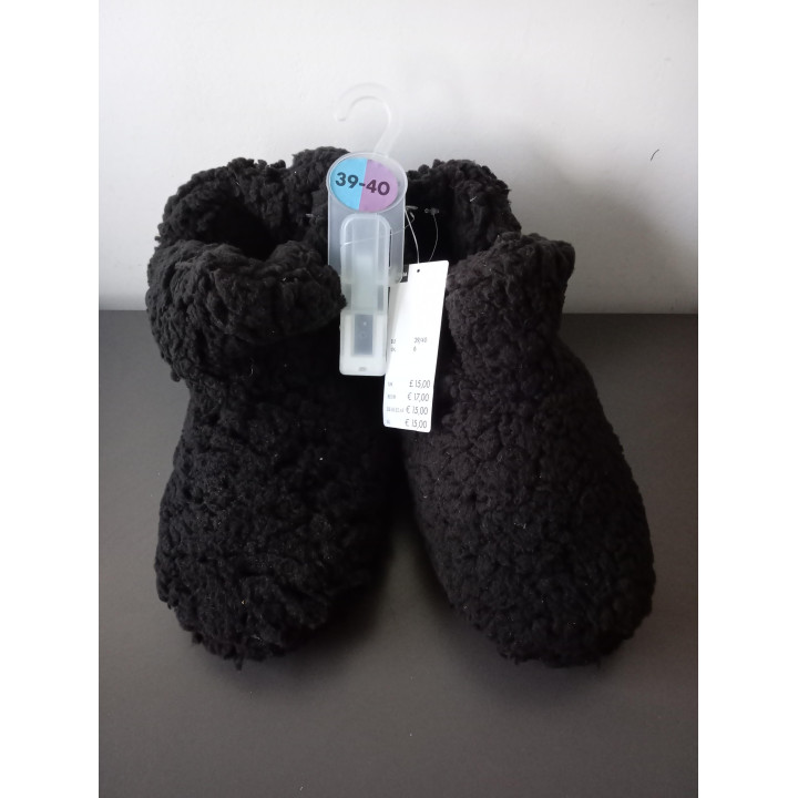 HEMA warme pantoffels zwart maat 39-40