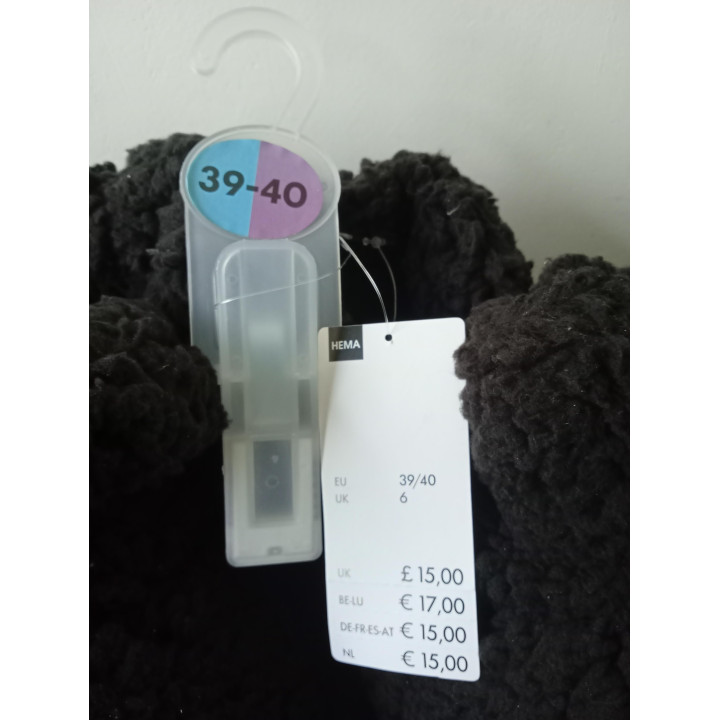 HEMA warme pantoffels zwart maat 39-40