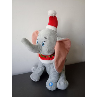 Disney Dumbo knuffel met kerstmuts geluid (35 cm)