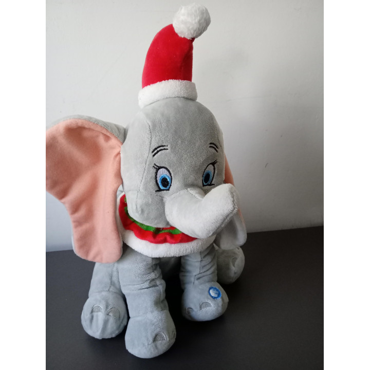Disney Dumbo knuffel met kerstmuts geluid (35 cm)