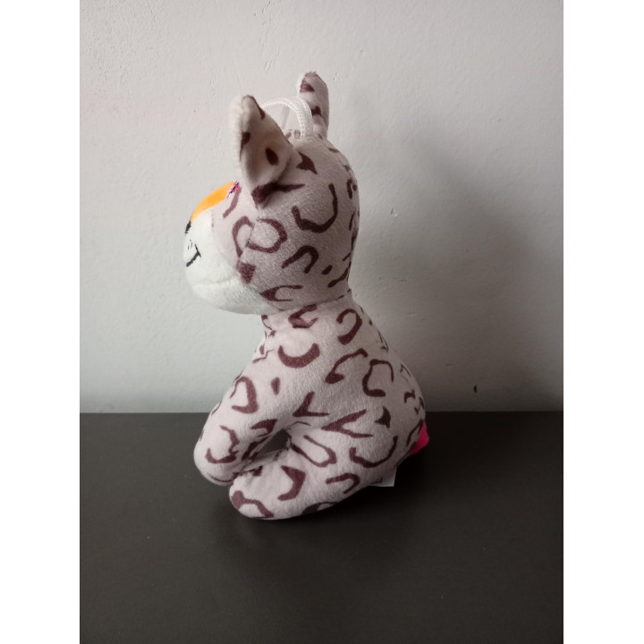 Pluche Hond Knuffel met Ophanglus 15 cm | Roze Staart