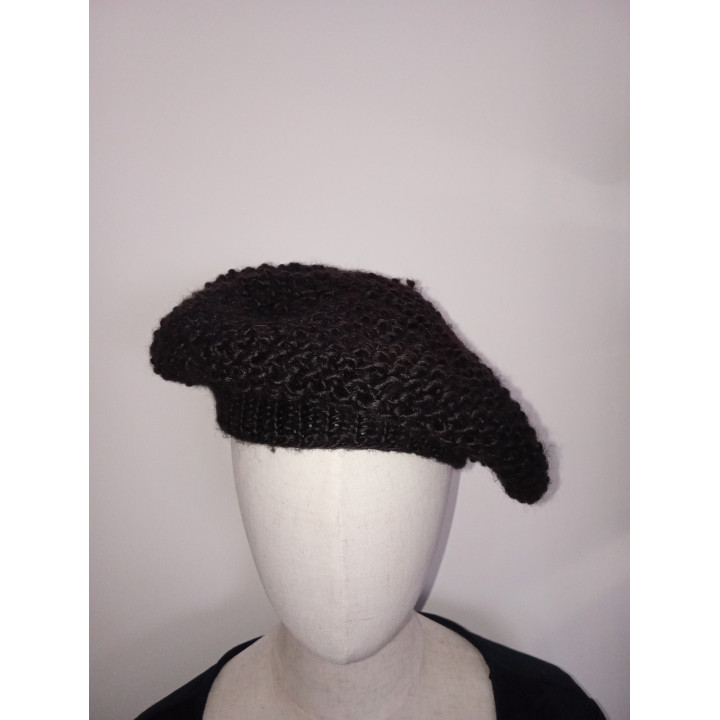 Zwarte gebreide baret H&M one size warme wintermuts