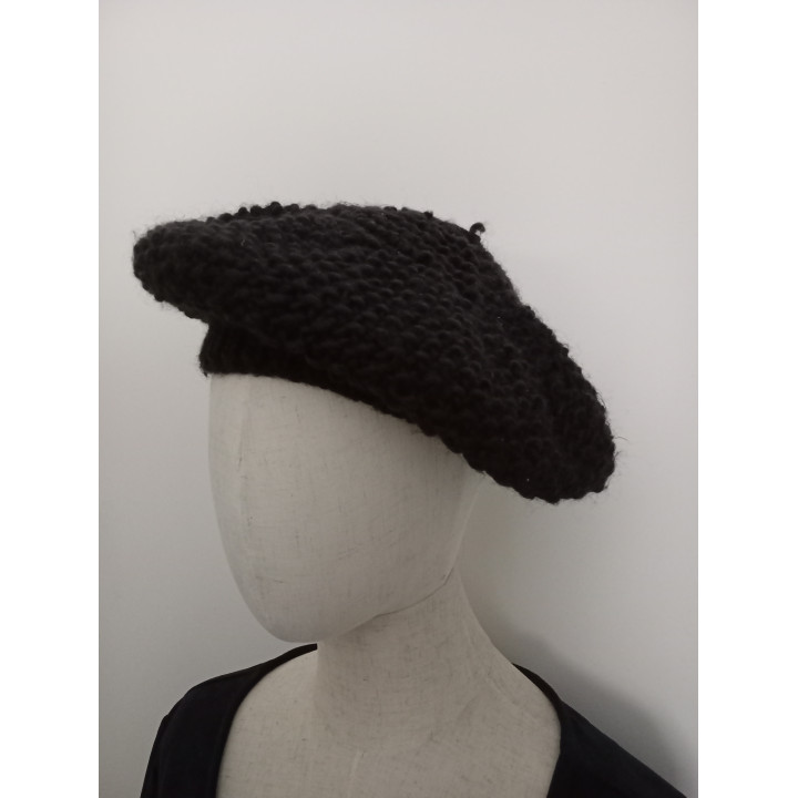 Zwarte gebreide baret H&M one size warme wintermuts