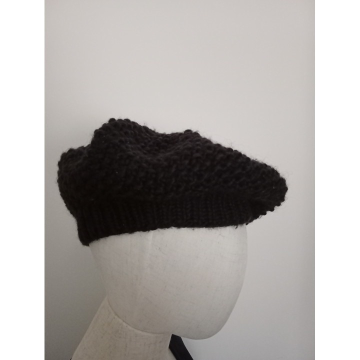 Zwarte gebreide baret H&M one size warme wintermuts