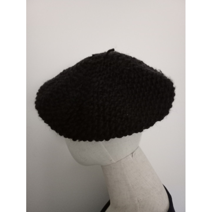 Zwarte gebreide baret H&M one size warme wintermuts