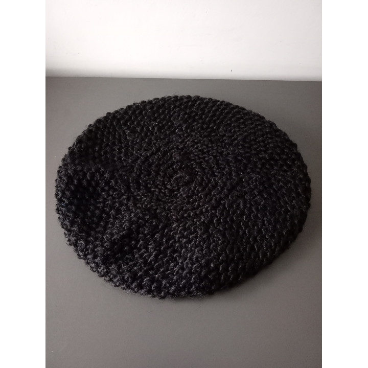 Zwarte gebreide baret H&M one size warme wintermuts