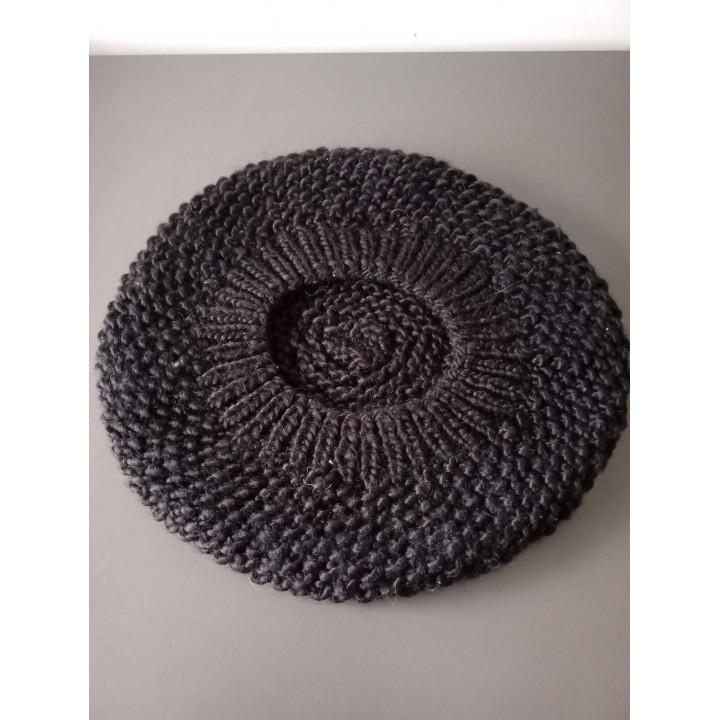 Zwarte gebreide baret H&M one size warme wintermuts